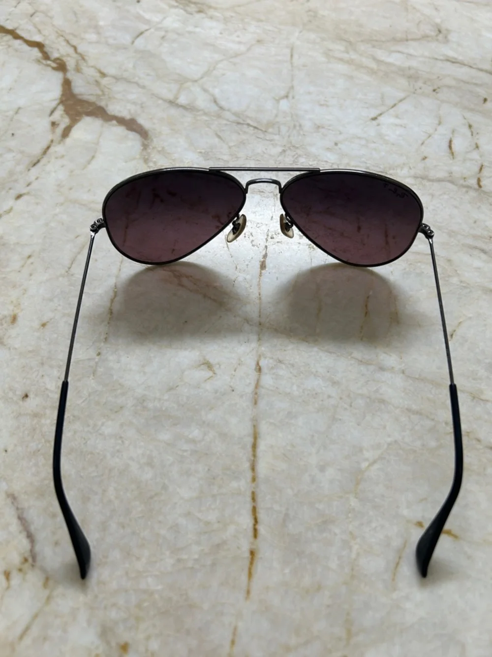 Ray-Ban Aviator Sunglasses - Gradient Blue to Brown Lenses - Picture 5 of 7